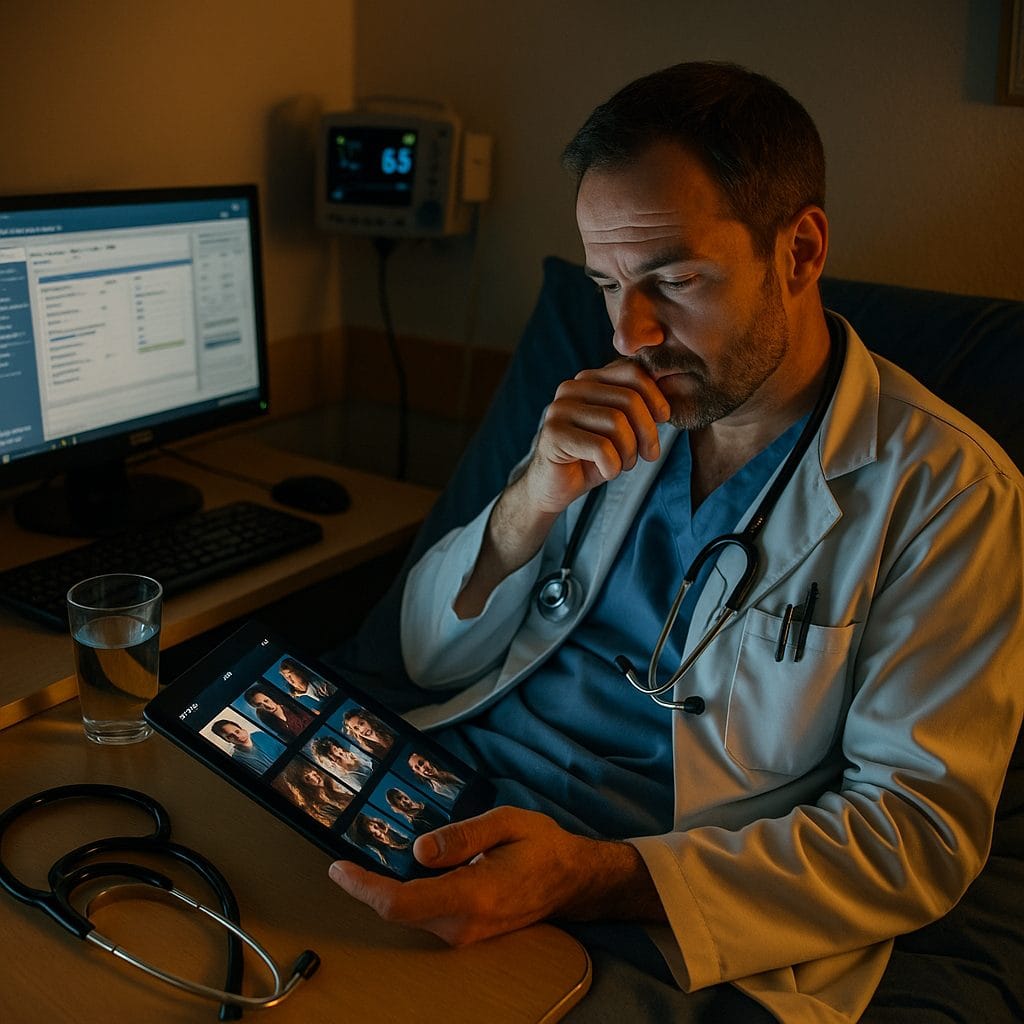 夜勤中の医師の休憩タイム