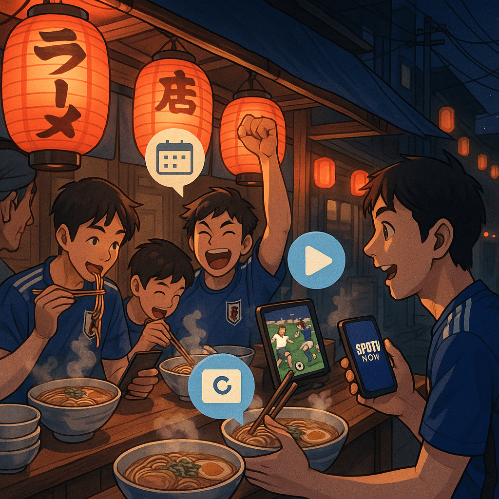 サッカー観戦と夜の屋台