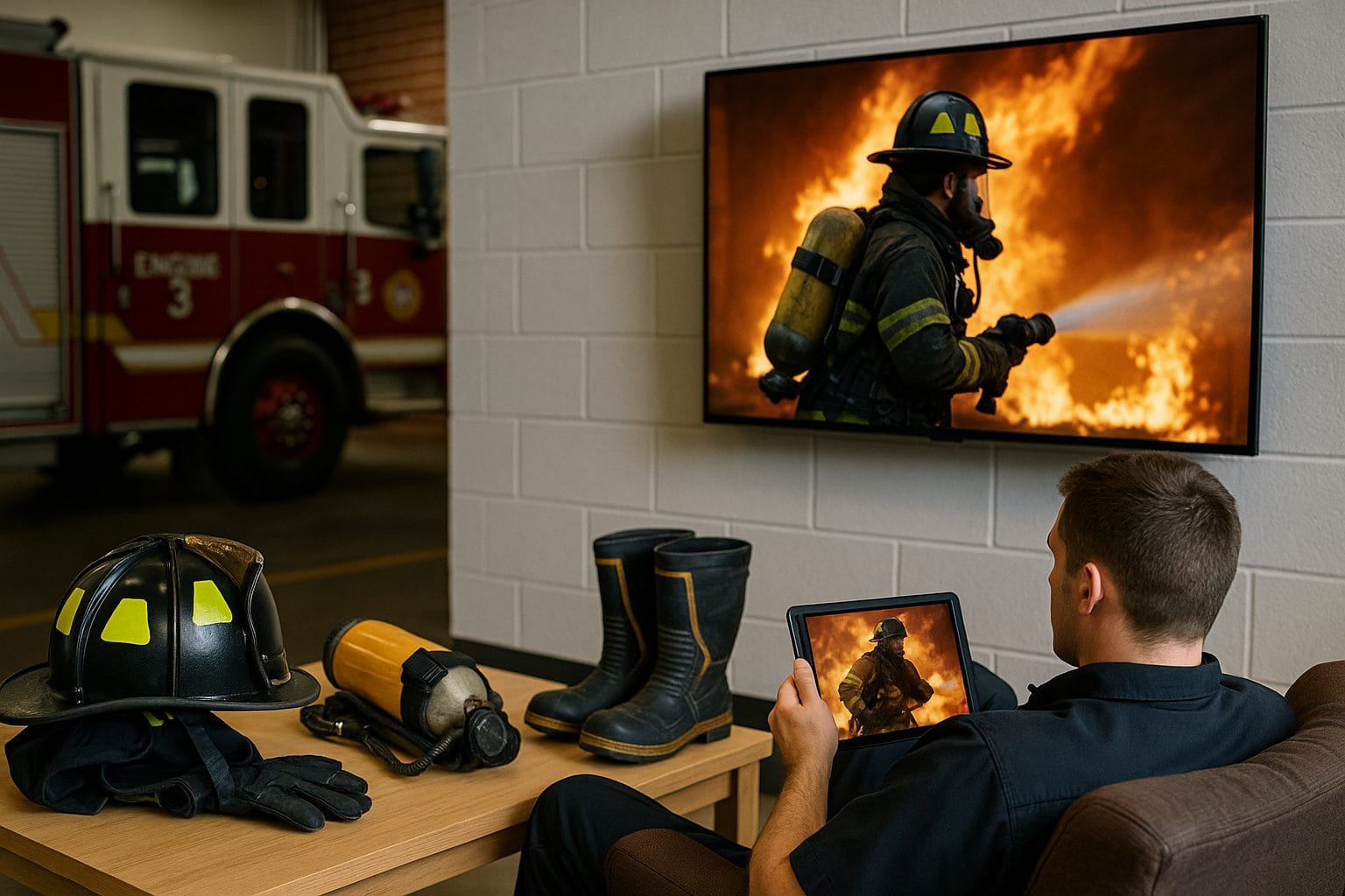 消防士と火災映画の夜