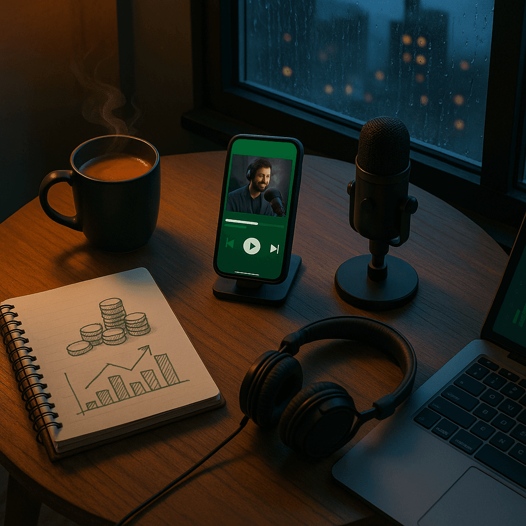 雨の夜のコーヒーテーブル