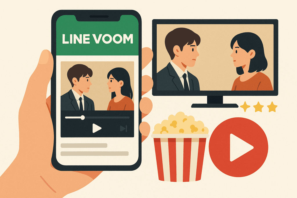 LINE VOOMで映画鑑賞中