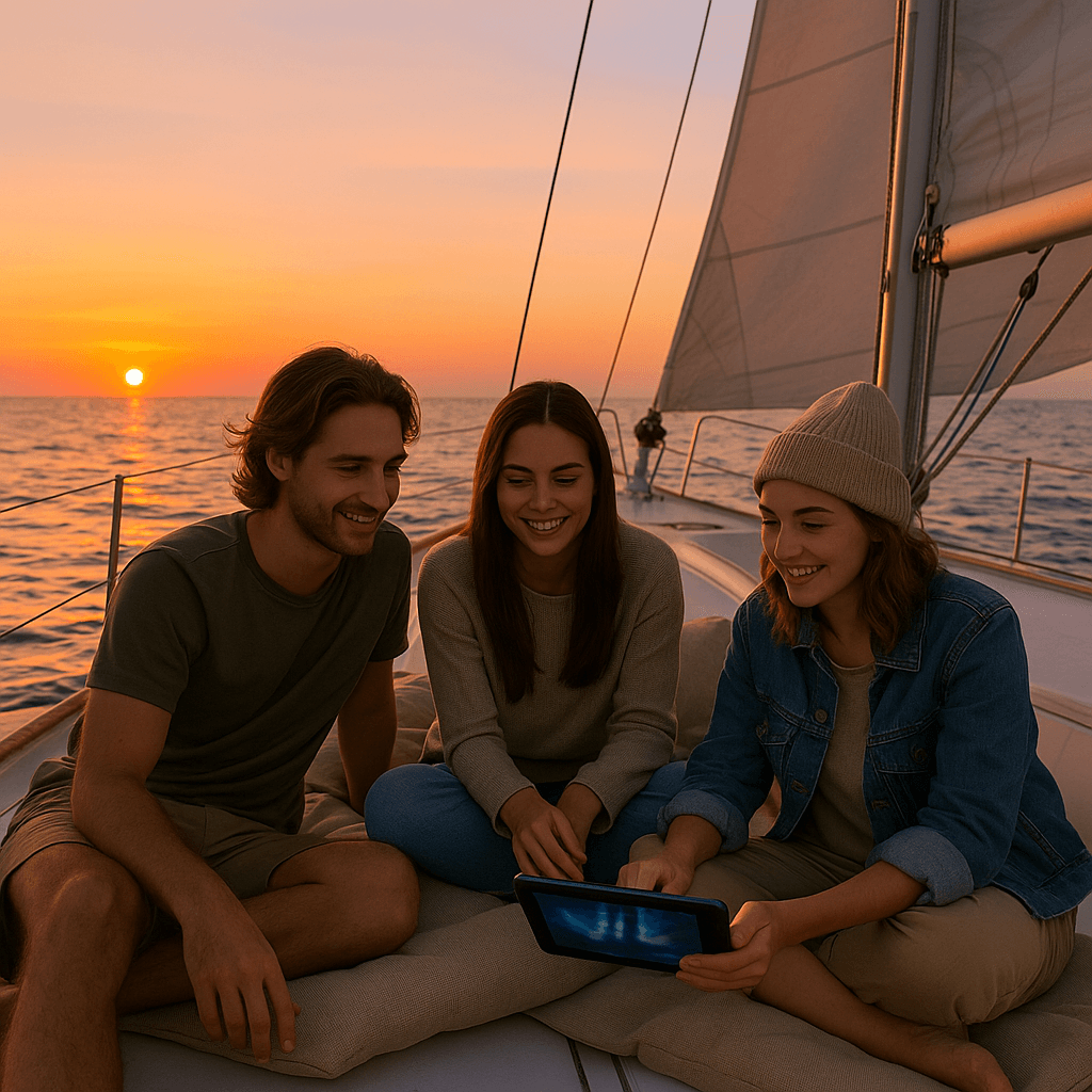 夕焼けの中の航海と映画