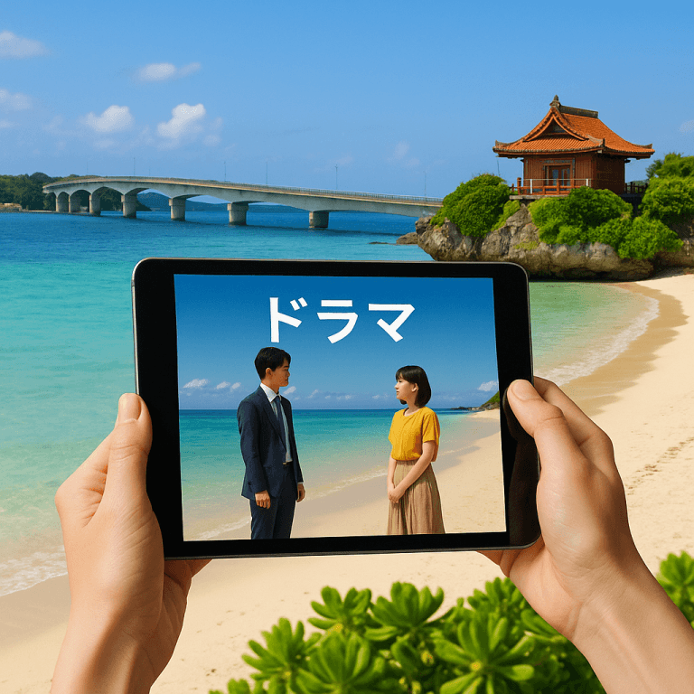 沖縄のビーチとドラマ