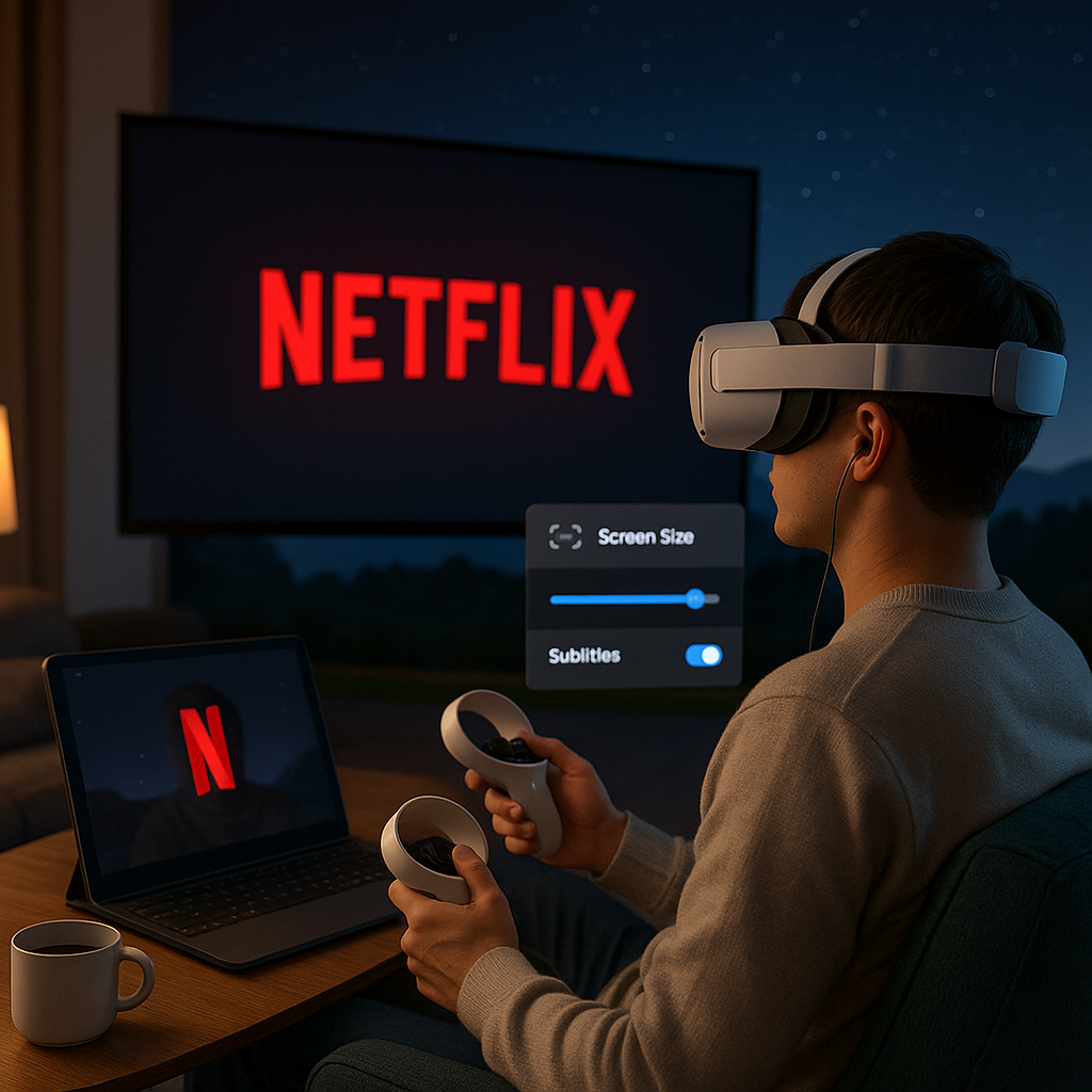 VR映画鑑賞の夜空シーン