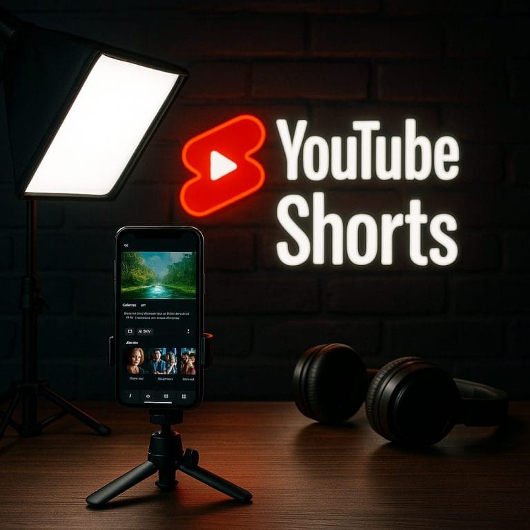 YouTubeショーツのスタジオセット