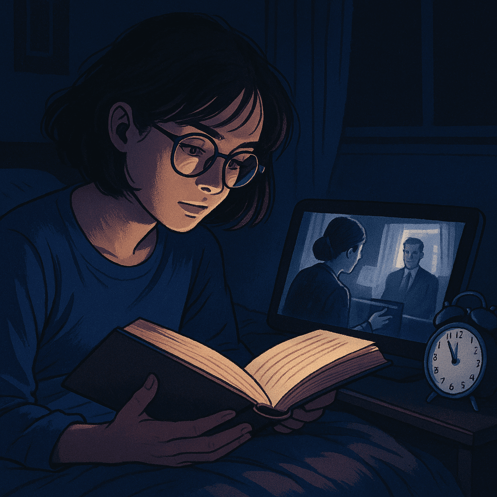 夜の読書と映画鑑賞