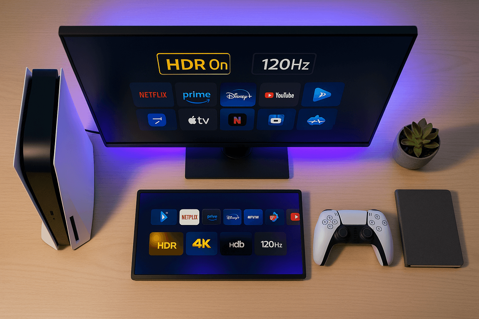 ゲーミングセットアップの照明