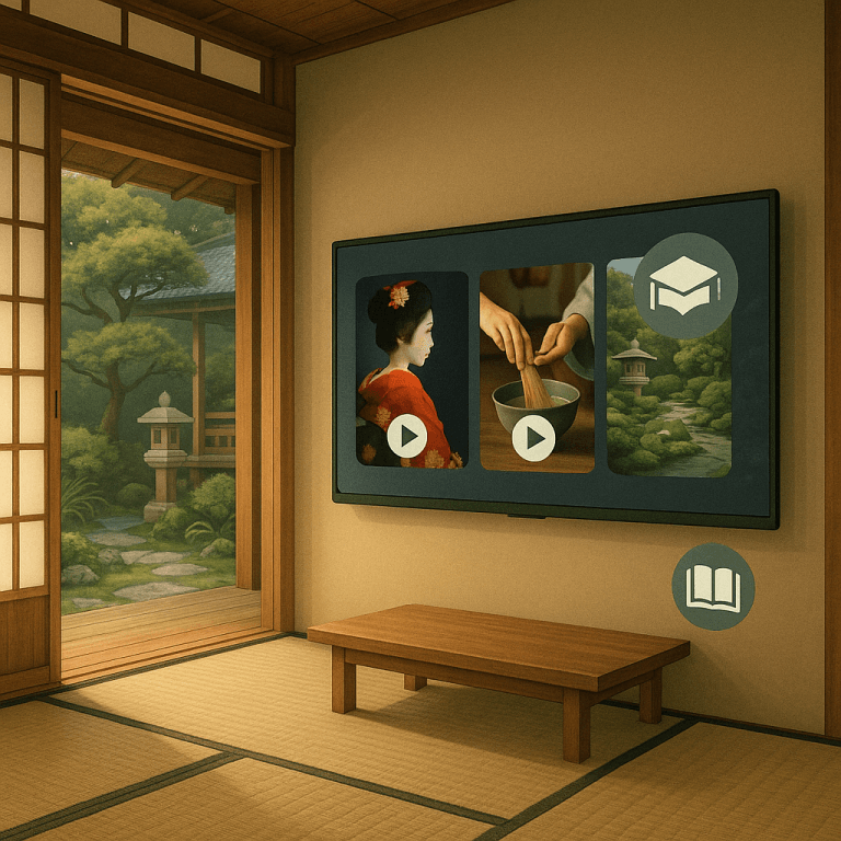 現代的な和室と日本庭園