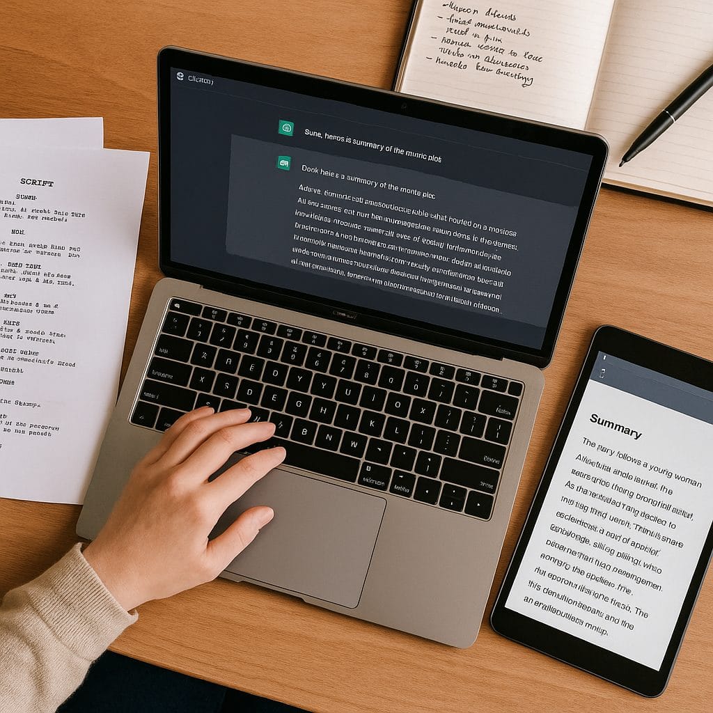 創作作業のデジタル風景