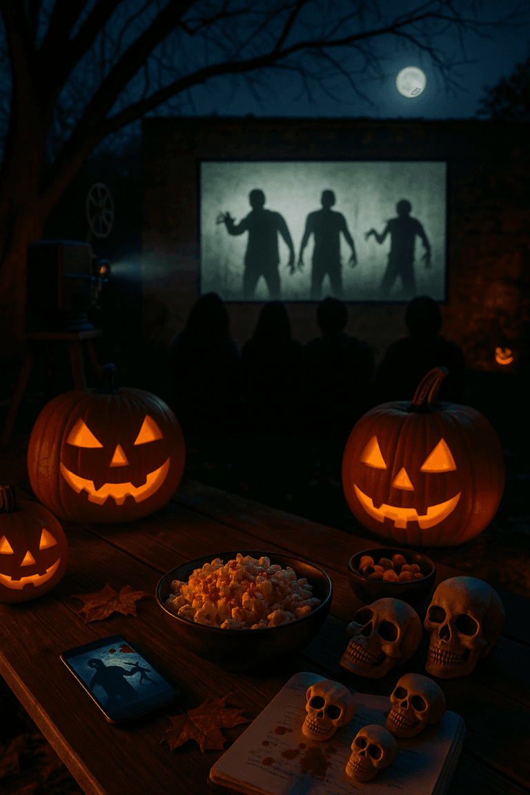 ハロウィンの映画夜亡霊