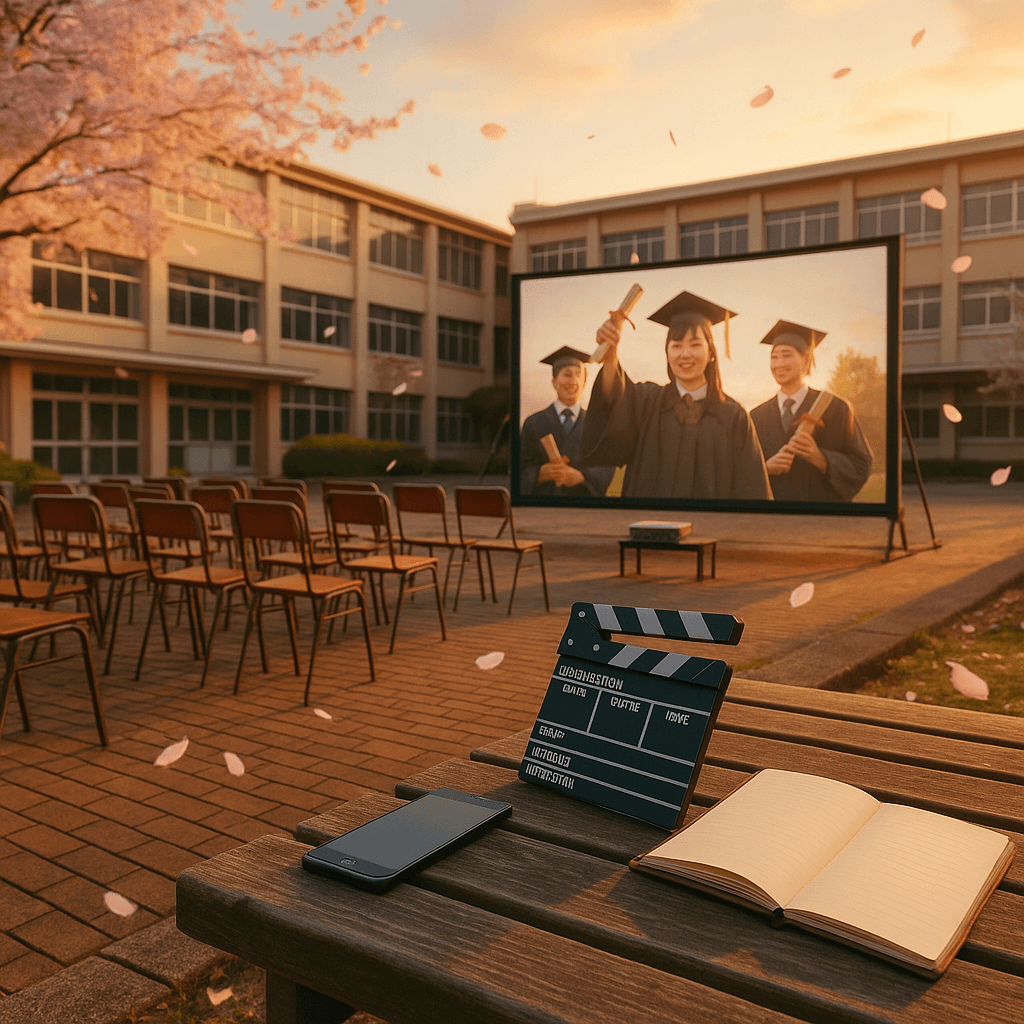 桜の季節の映画上映会