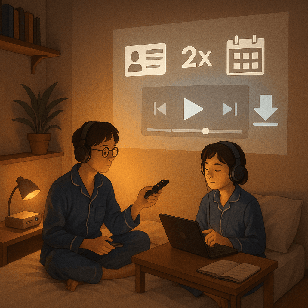 夜の学生のスタジオアパート