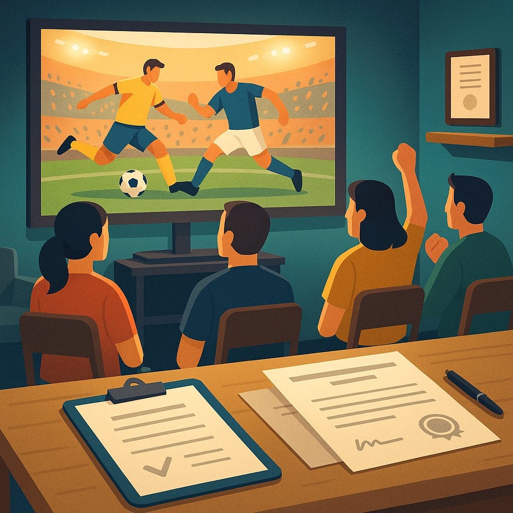 サッカー観戦と公式文書