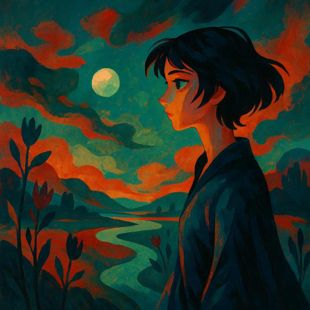 夢のような夕暮れの風景