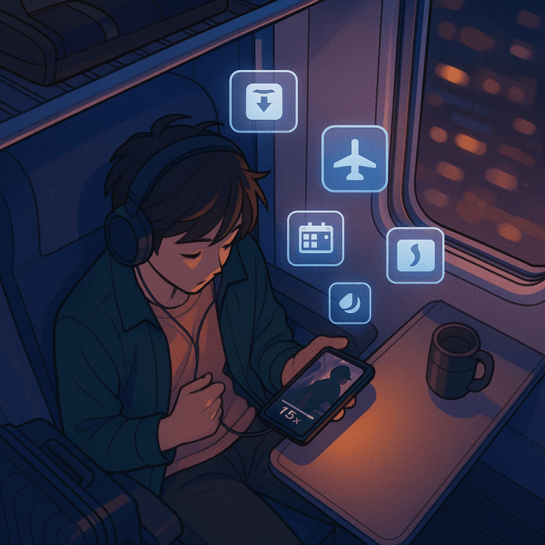 夜行列車で映画鑑賞