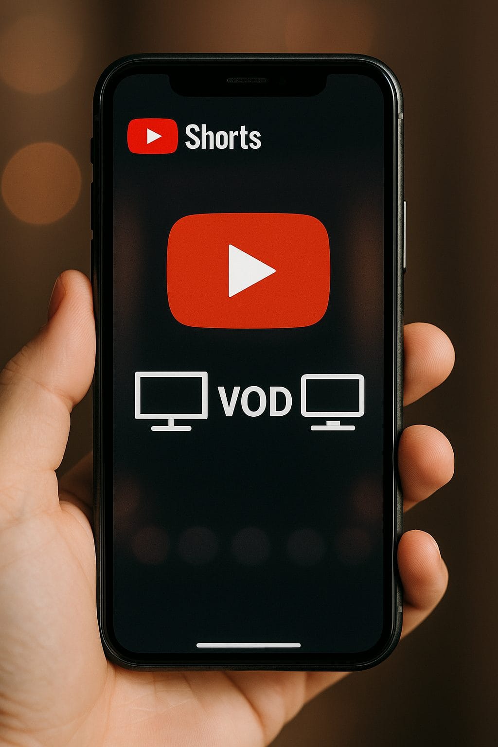 スマートフォンでYouTubeショーツ再生中