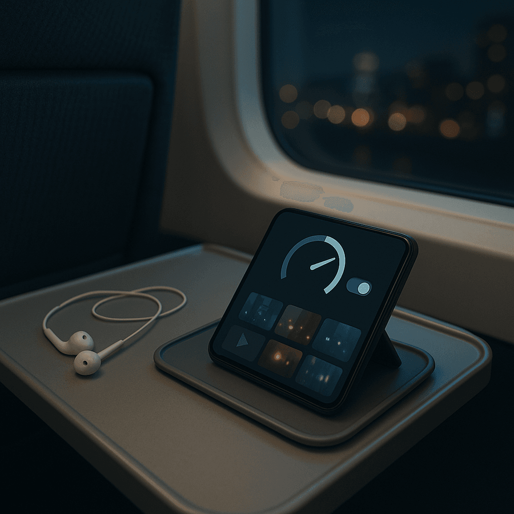 通勤列車の中でのストリーミング