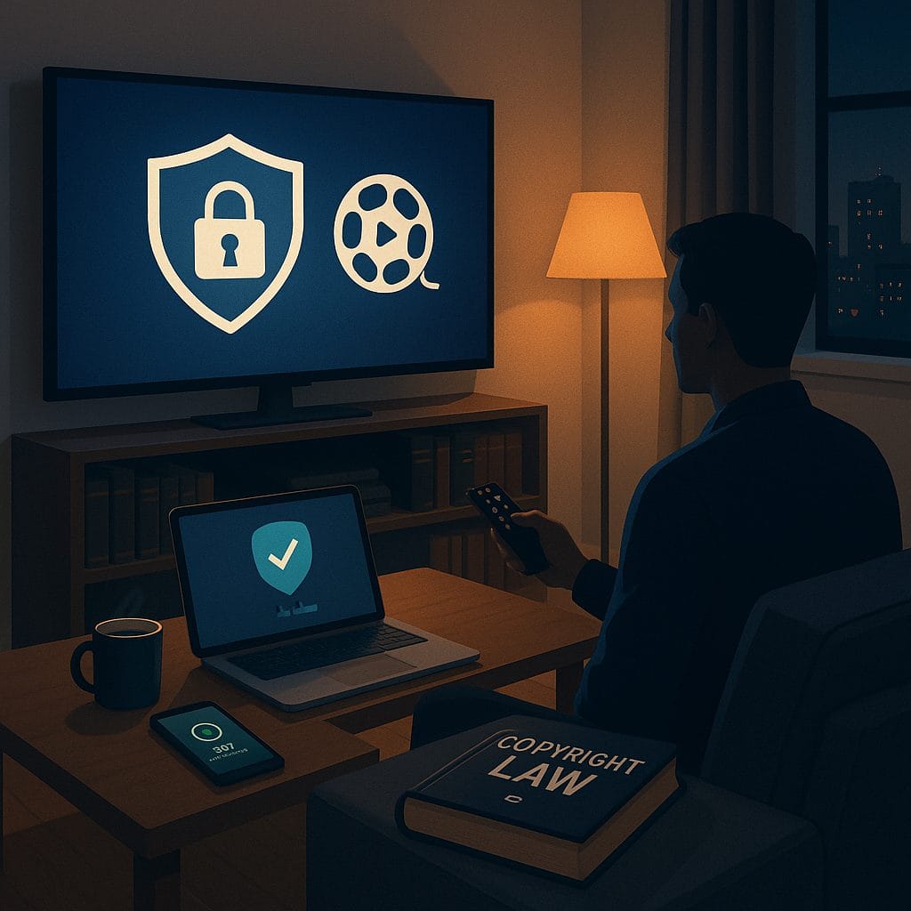 夜のリビングとVPNセキュリティ