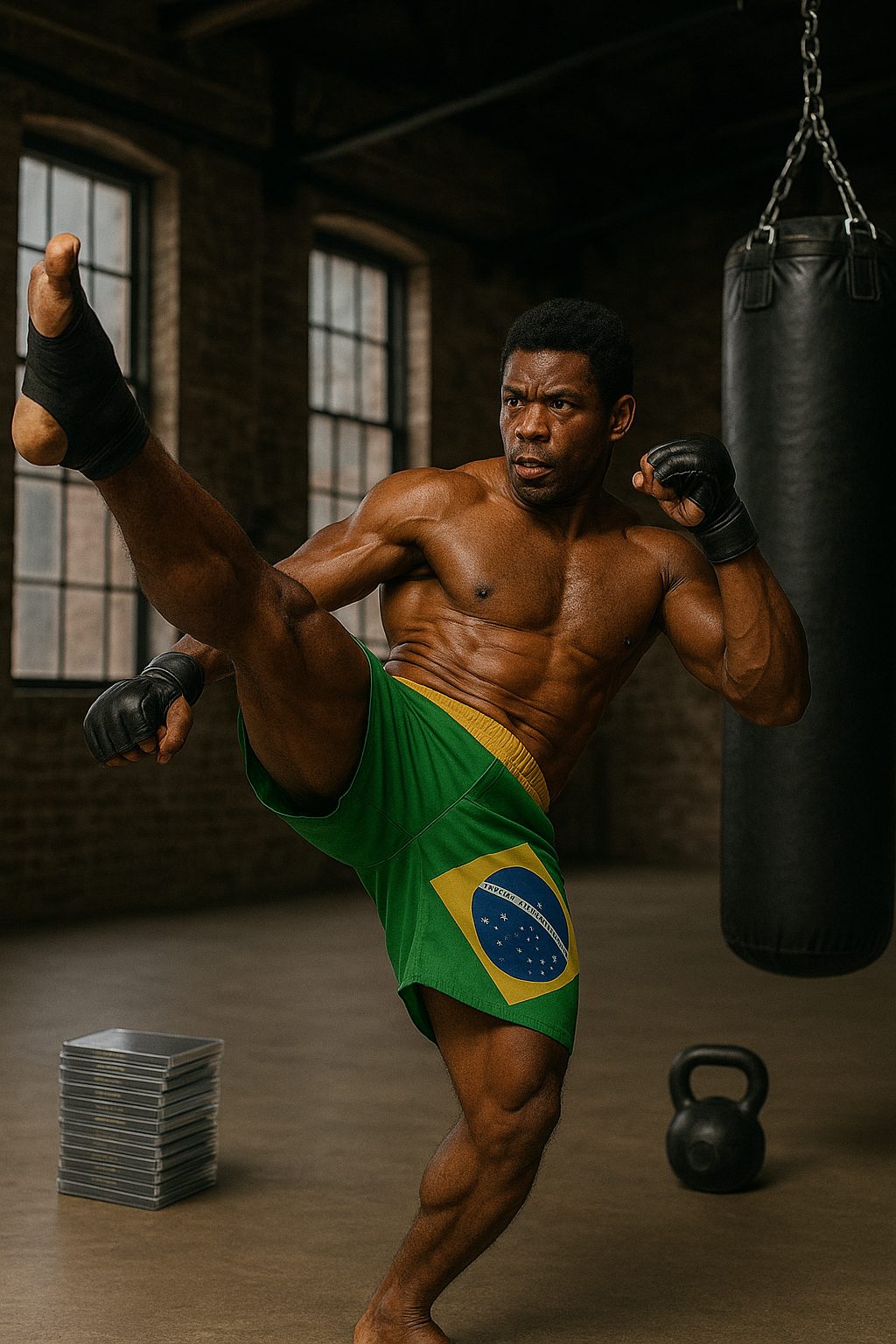 ブラジリアンファイターのカポエイラキック