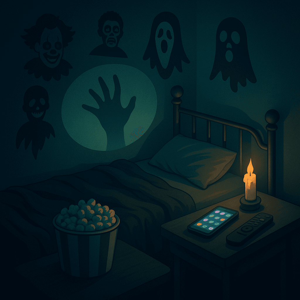 夜の恐怖映画部屋