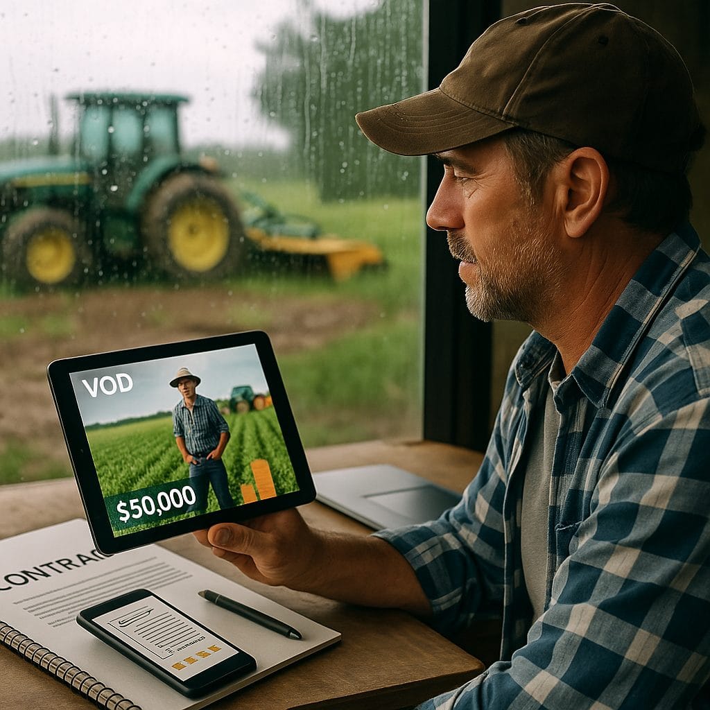 農家と雨の日のドキュメンタリー