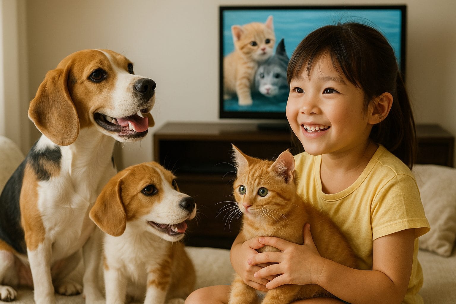 動物映画を楽しむお昼のひととき