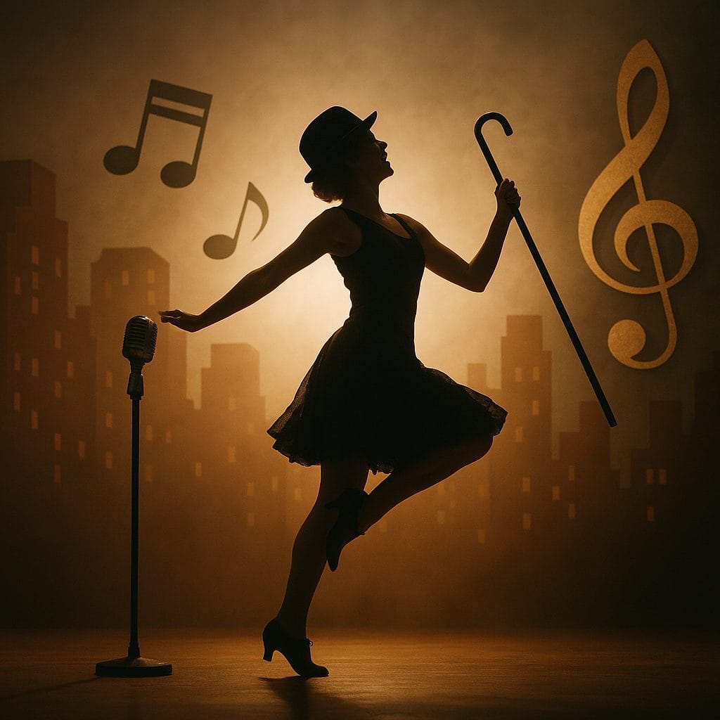 ミュージカルの舞台で踊る