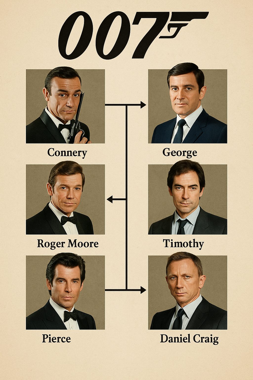 007 ジェームズ・ボンド俳優の変遷