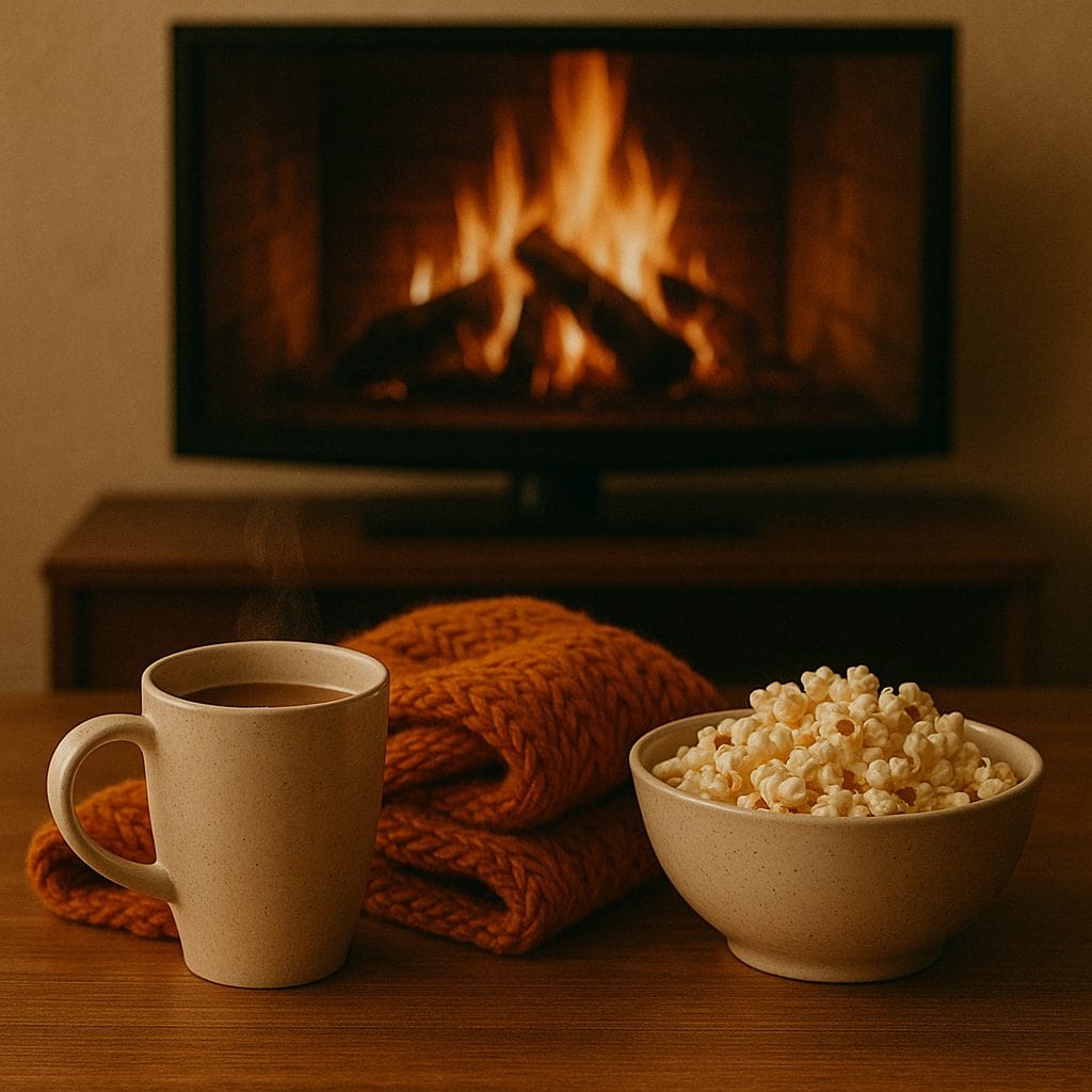 冬の夜のくつろぎ空間