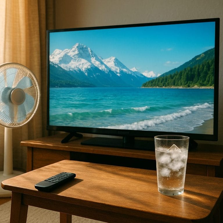 夏の日差しのリビングルーム