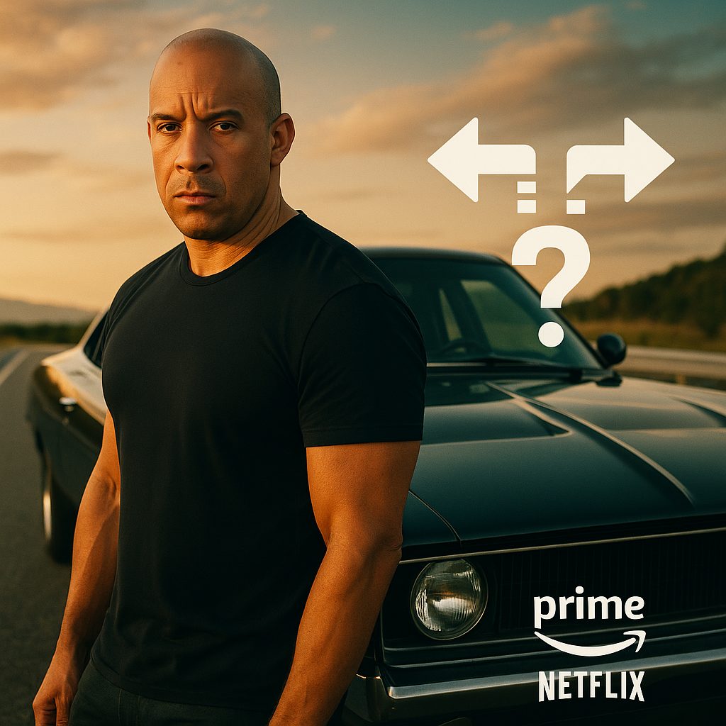 黒い車と夕暮れの道