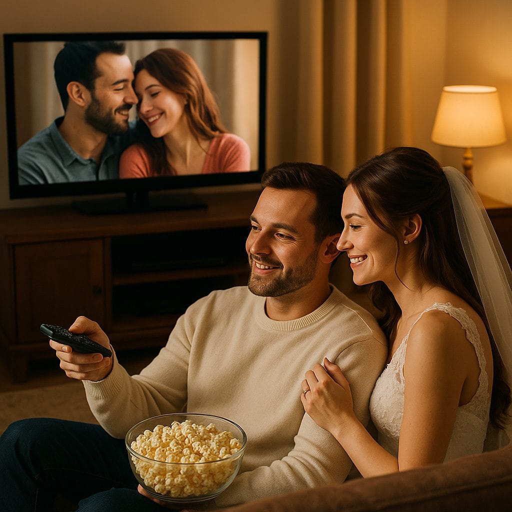 新婚カップルの映画鑑賞