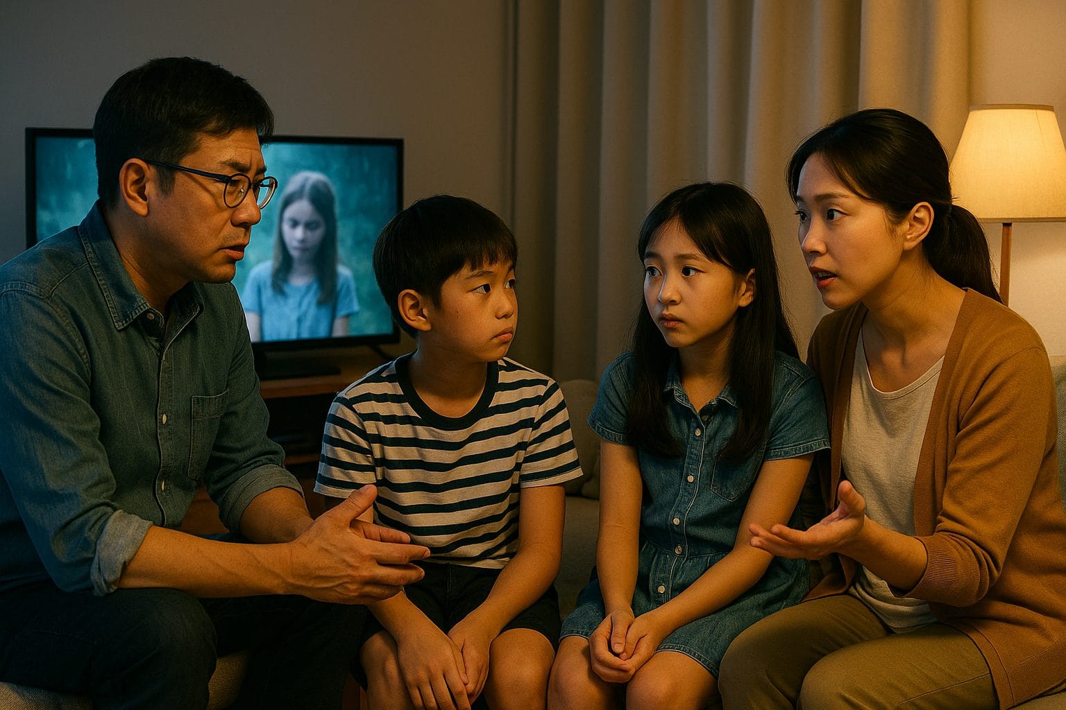 家族の映画鑑賞後の会話