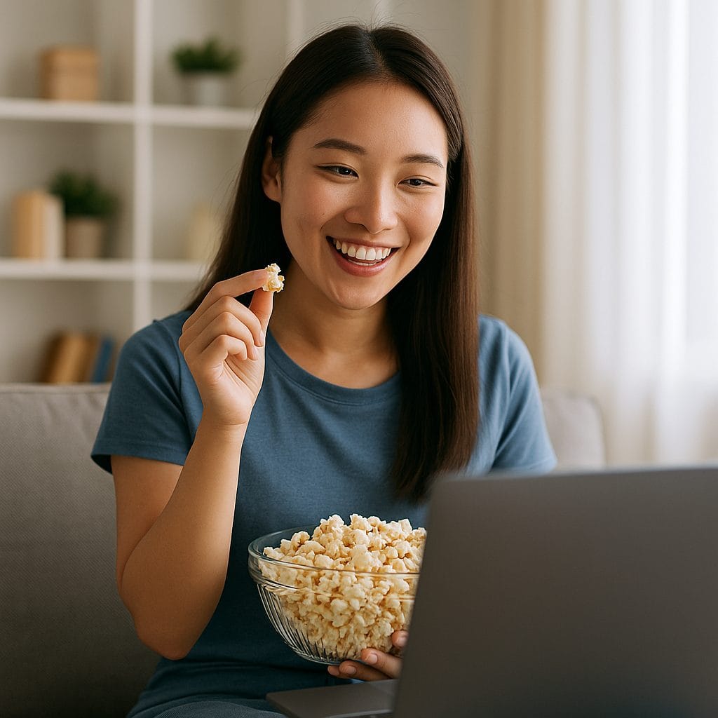 ポップコーンと映画のひととき