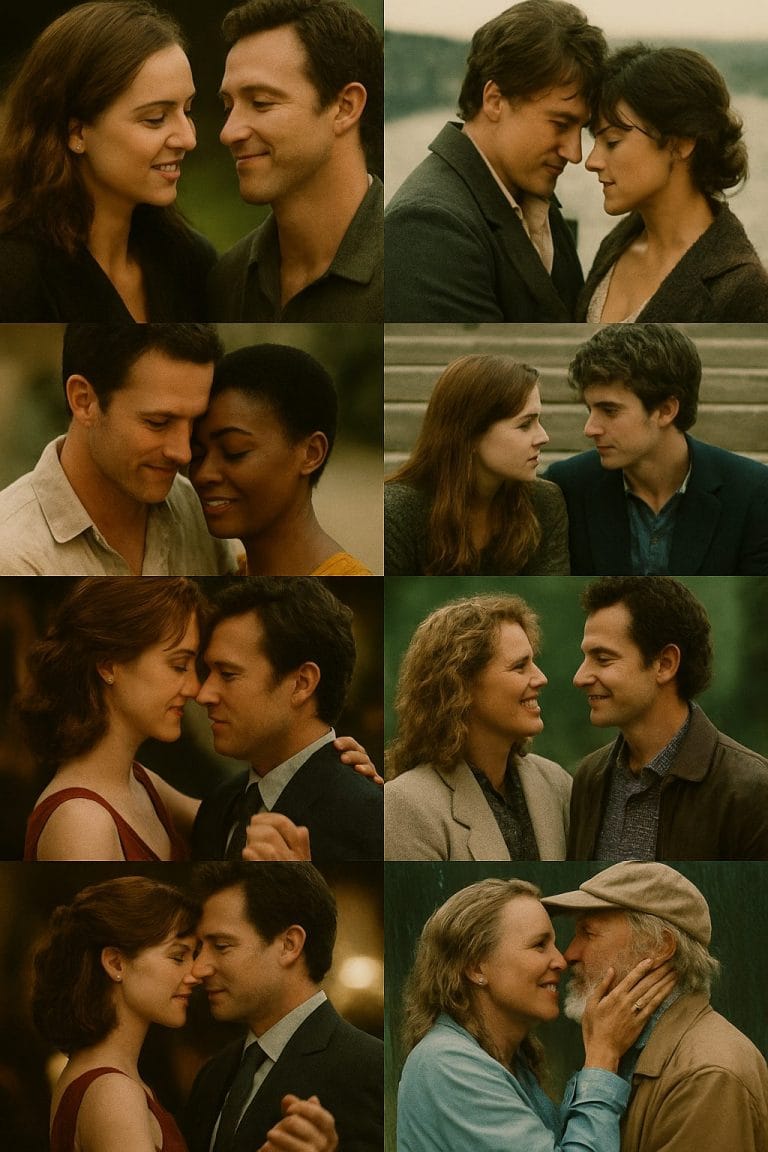 ロマンチックな瞬間のコラージュ