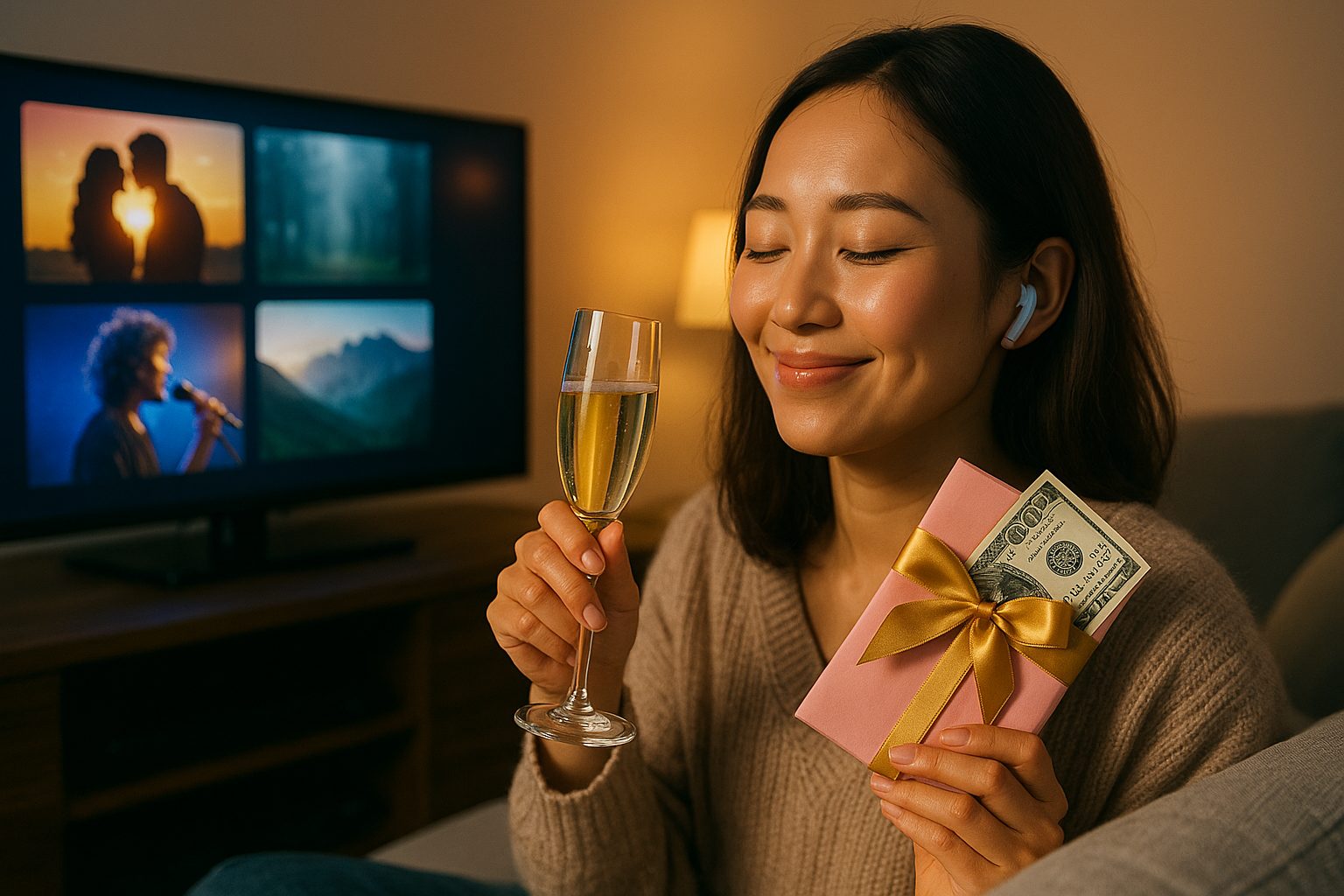 くつろぎの夜のひととき