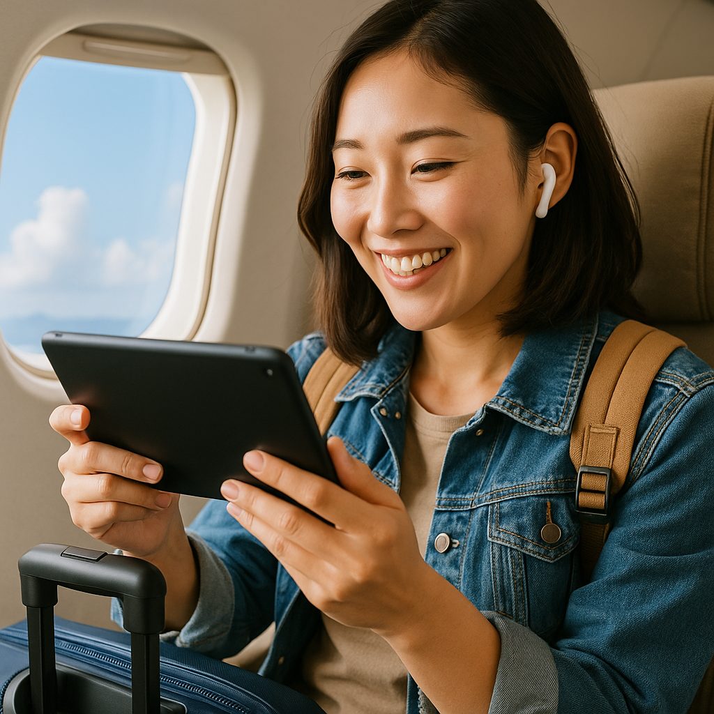 旅の途中での幸せな瞬間