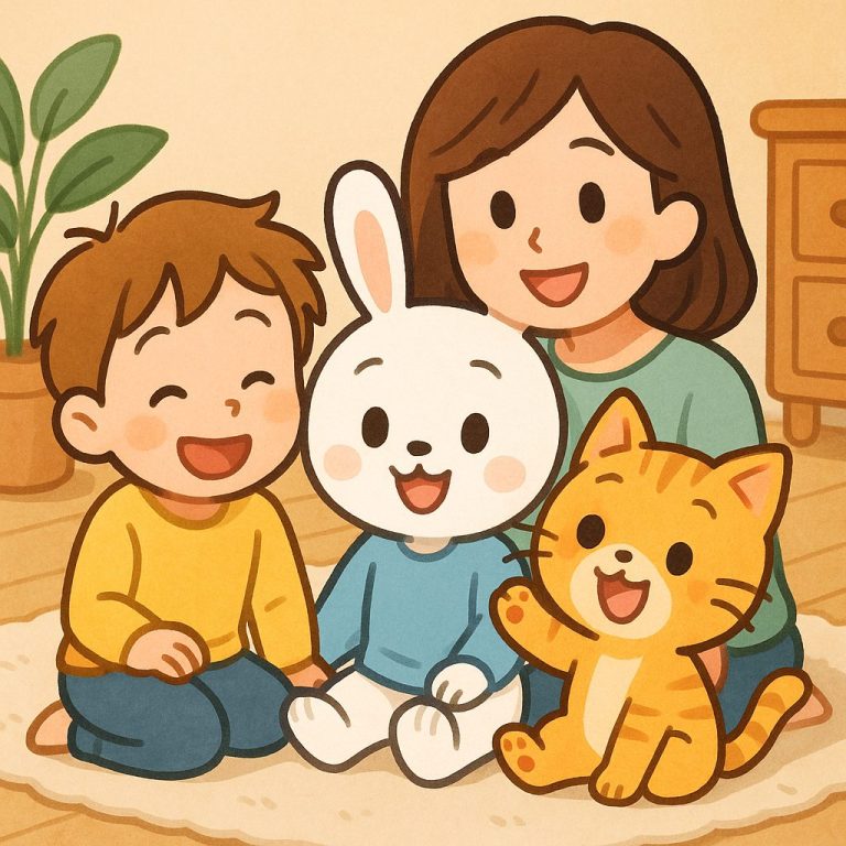 仲良く座る楽しそうな友達たち