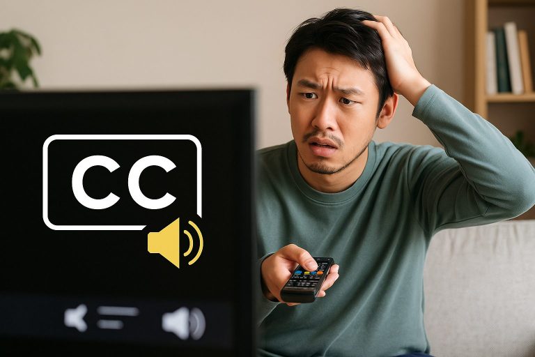 リモコンを持つ男性の集中した表情