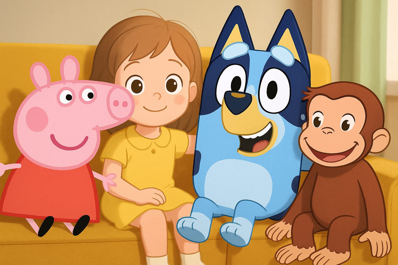 リビングルームでの友達たち