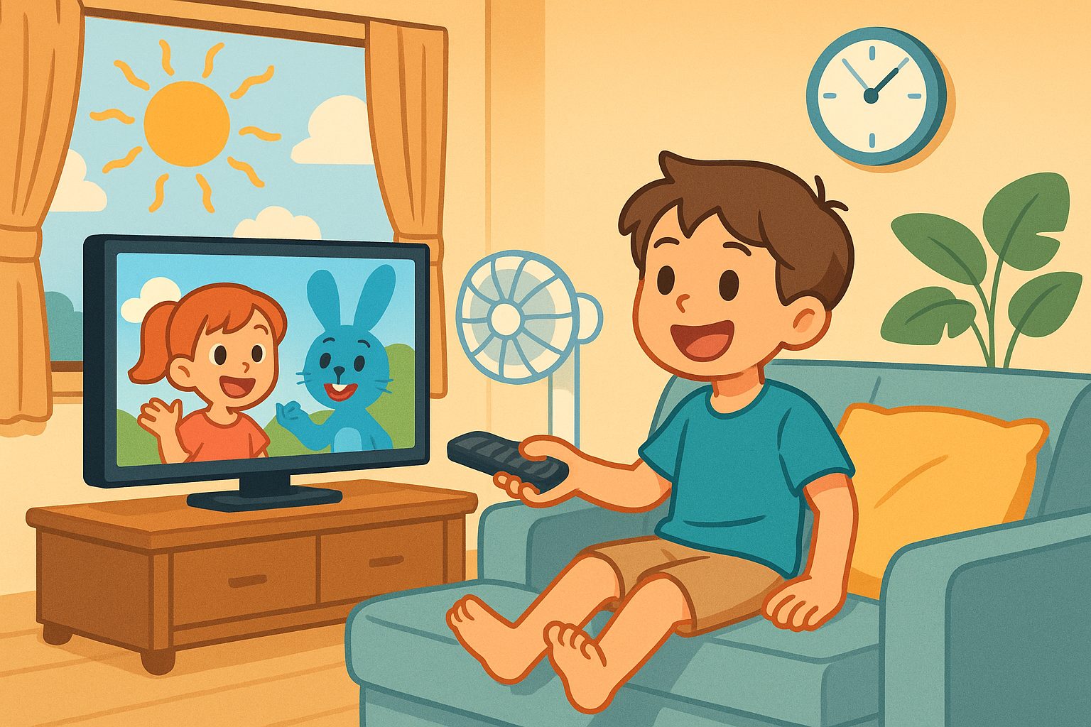 夏の日のアニメ鑑賞