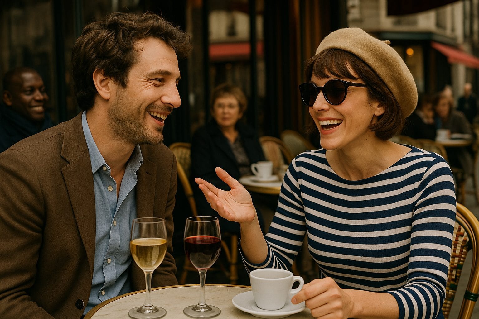 パリのカフェでの会話