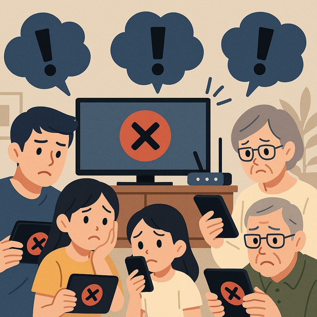 ストリーミング切断の家族の反応