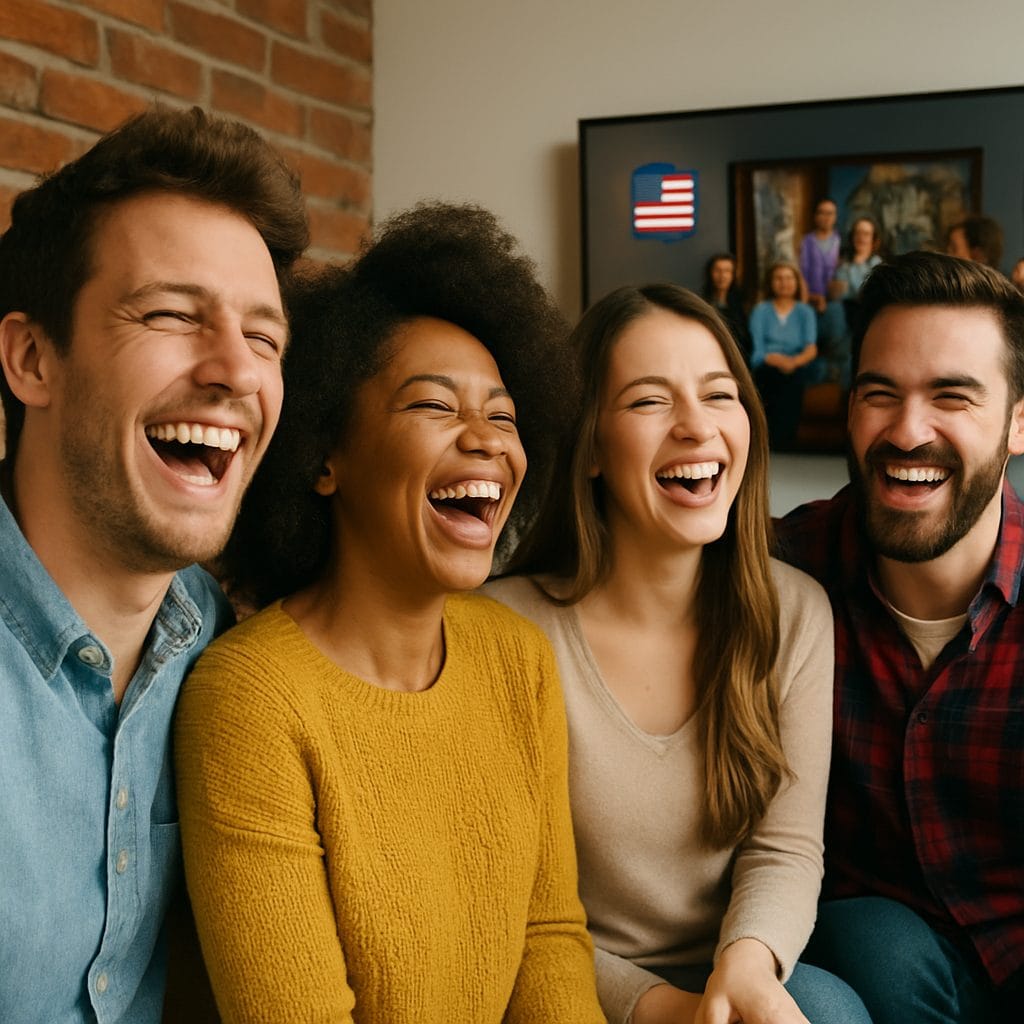 友達とともに笑い合う瞬間