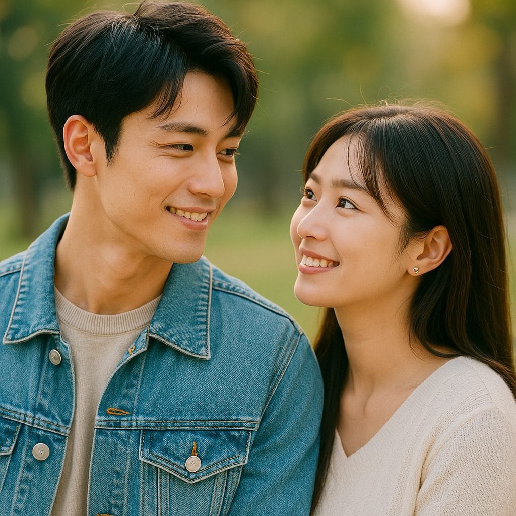 幸せな瞬間の2人