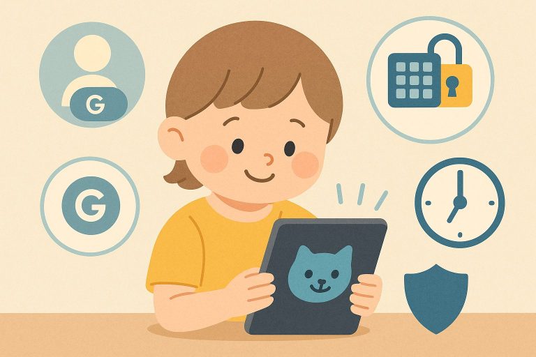 子供とタブレット、保護者の設定