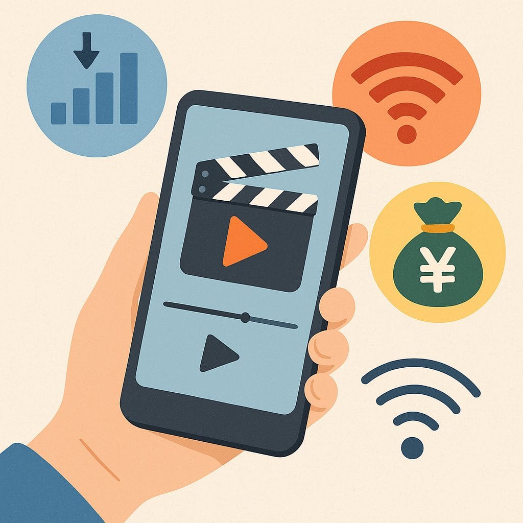 スマートフォンと映画プレーヤーインターフェース