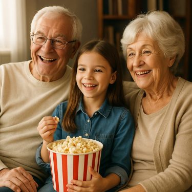 三世代の映画鑑賞のひととき