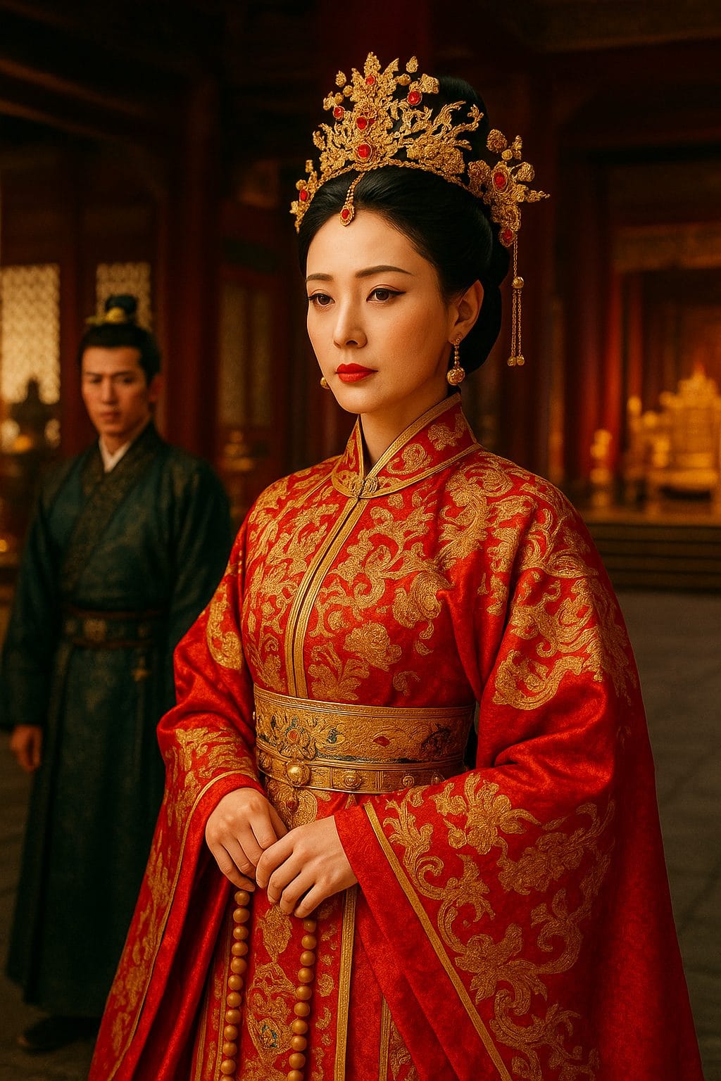 宮殿の中の貴族女性