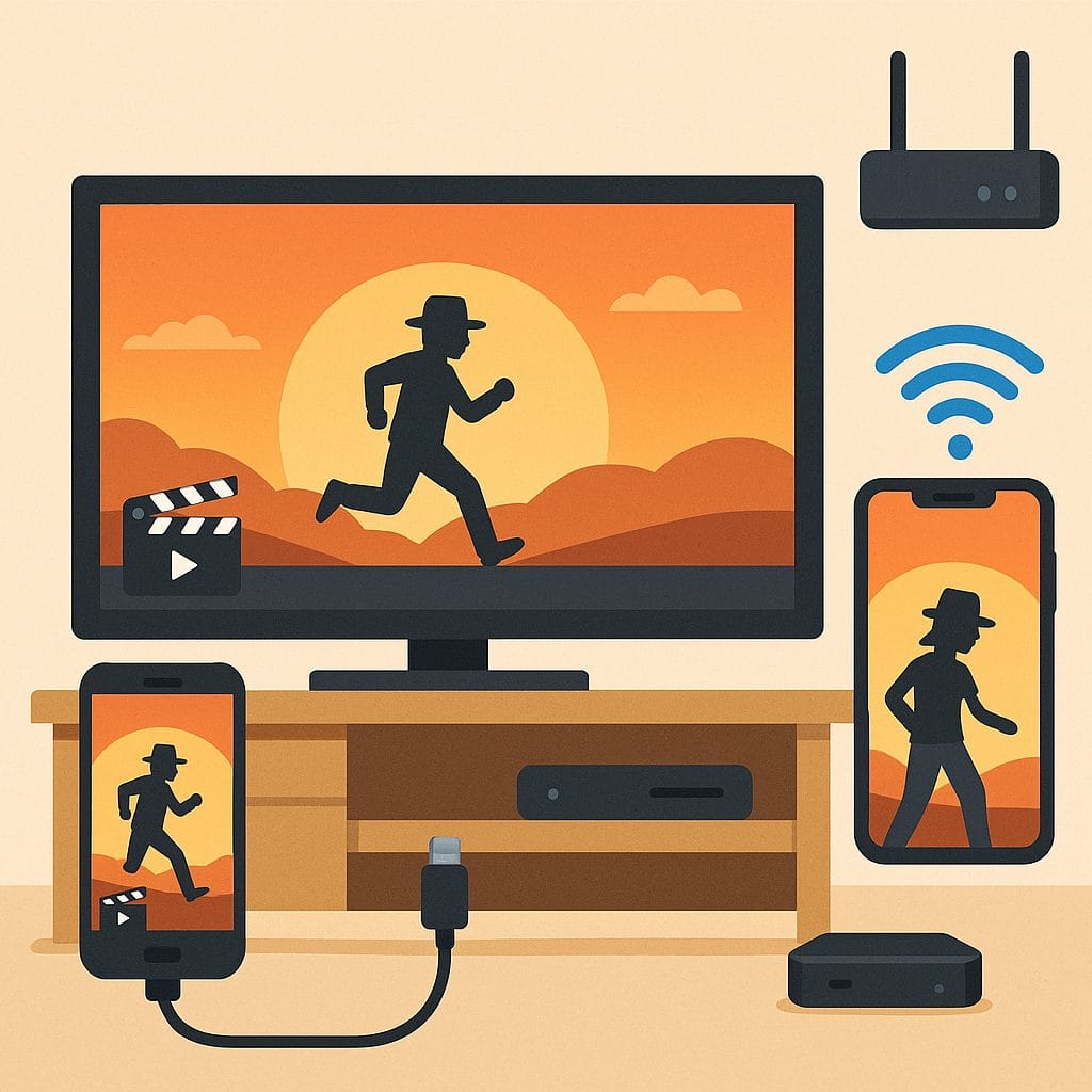 スマートフォンとテレビの接続方法